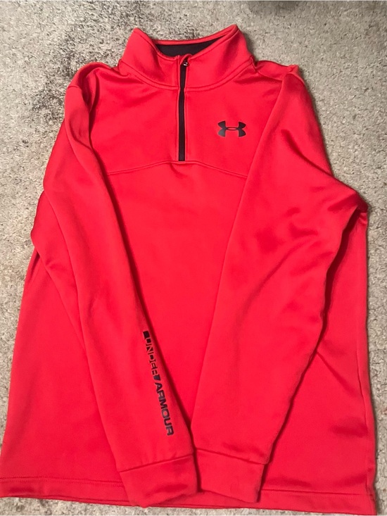 Under Armour Other - Under Armour Men's Bright Red Quarter-Zip Performance Sweater
